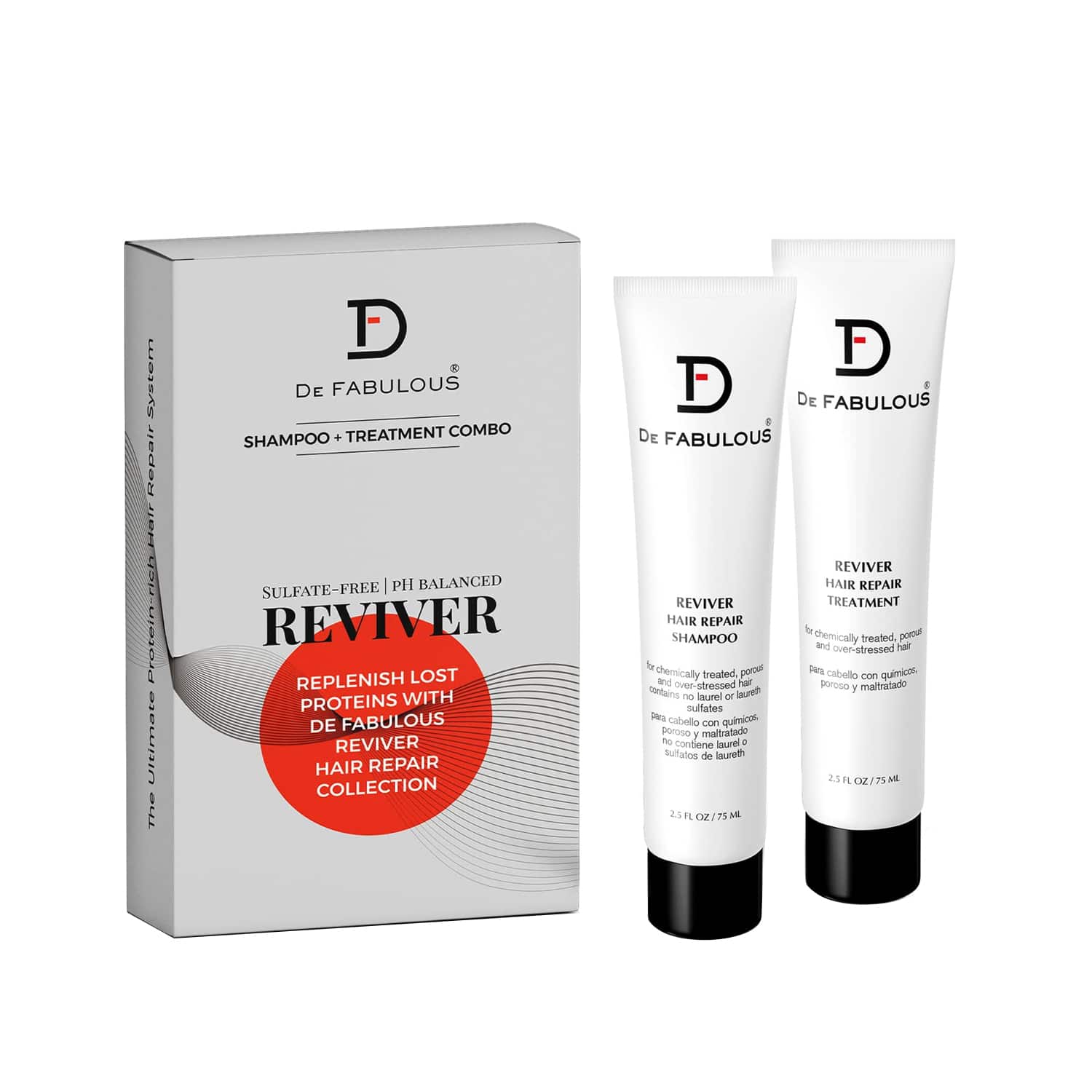 De Fabulous Reviver Shampoo and Treatment 75ml - Pinkbliss