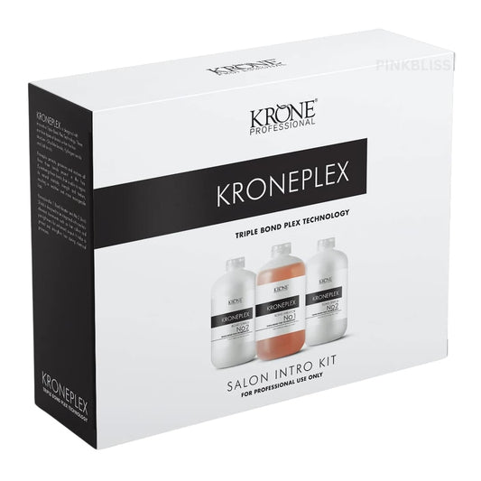 Krone Professional Kroneplex Salon Intro Kit | Triple Bond Plex Technology | Professional Hair Repair & Strengthening Treatment 1575ml - Pinkbliss