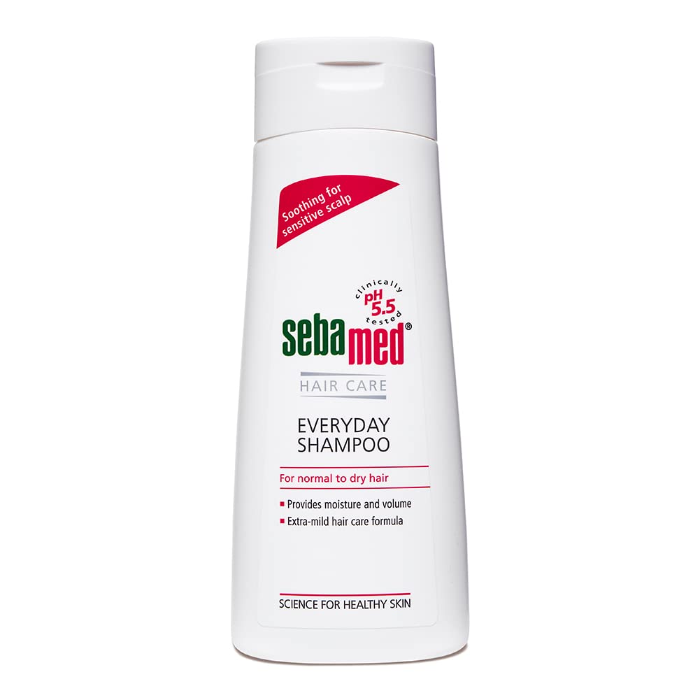 Sebamed Everyday Shampoo 200ml |pH 5.5| Normal to dry hair| mild | Gives moisture & volume |phthalates & SLS and parabens free men-women for scalp Toxin free l Clinically proven - Pinkbliss