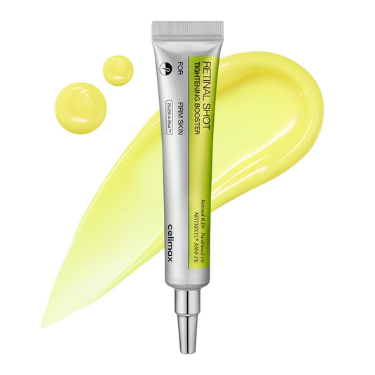 Celimax Vita-A Retinal Shot Tightening Booster with 0.1% Retinal, Matrixyl & Niacinamide | Pore Minimizer, Wrinkles & Fine Lines, Firmer Skin, Korean Face Serum (15ml)