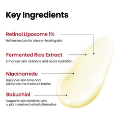 K-SECRET SEOUL 1988 Retinal Cream – Formulated with Advanced Retinal Liposome 1% and Fermented Rice Extract | Daily Fine Lines and Skin Texture Care | Korean Skincare, 50ml