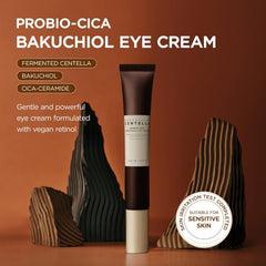 SKIN1004 Centella Probio-Cica Bakuchiol Eye Cream 20ml, Korean Eye Cream for Fine Lines with Centella, Hydrating Eye Treatment for Under Eye Area, Retinol Alternative, Korean Skin Care