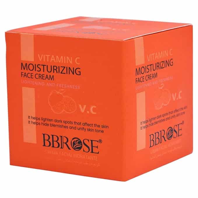 BBROSE Vitamin C Moisturizing Face Cream (50ml) | Brightening & Hydrating Formula | Lightens Dark Spots, Hides Blemishes & Unifies Skin Tone - Pinkbliss