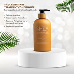 Beauty Garage Shea Retention Treatment Shampoo and Conditioner for Dry, Frizzy & Weakend Hair, Sulfate & Paraben free 300ml each