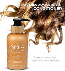 Beauty Garage Shea Retention Treatment Shampoo and Conditioner for Dry, Frizzy & Weakend Hair, Sulfate & Paraben free 300ml each