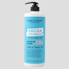 CABELO CHAVE PROFESSIONAL Argan Hair Shampoo | Argan Oil for Silky Smooth Hair | Nourishes & Repairs Dry, Damaged Hair | Hydrating, Sulfate & Paraben Free | For Men & Women