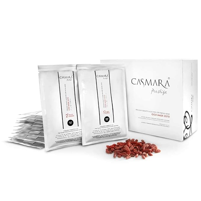 Casmara Goji Cream Mask - 2070 PEEL OFF FACIAL MASK (Set Of 1 Gel and 1 Powder) - Pinkbliss