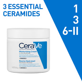 CeraVe Moisturizing Cream For Dry To Very Dry Skin (454g) – Formulated with 3 Essential Ceramides And Hyaluronic Acid | Non-Comedogenic Moisturizer For Face - Pinkbliss