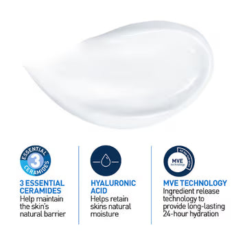 CeraVe Moisturizing Cream For Dry To Very Dry Skin (340gm) – Formulated with 3 Essential Ceramides And Hyaluronic Acid | Non-Comedogenic Moisturizer For Face - Pinkbliss