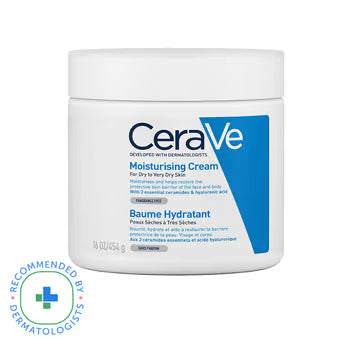CeraVe Moisturizing Cream For Dry To Very Dry Skin (454g) – Formulated with 3 Essential Ceramides And Hyaluronic Acid | Non-Comedogenic Moisturizer For Face - Pinkbliss