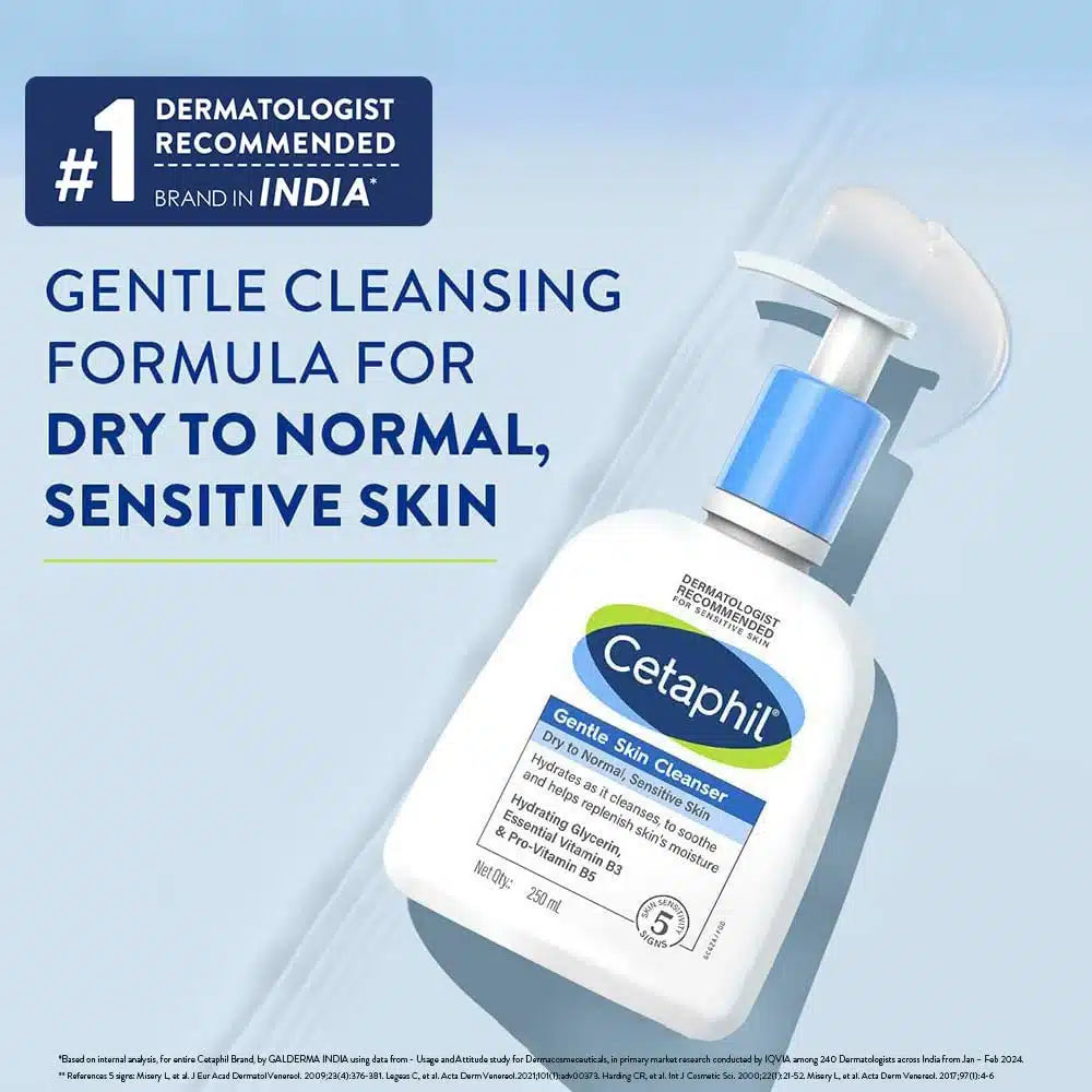 Cetaphil Gentle Skin Cleanser for Dry to Normal, Sensitive Skin 250ml - Pinkbliss