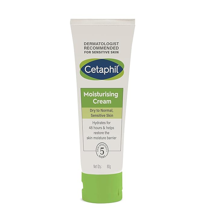 Cetaphil Moisturizing Cream for Dry to Normal Sensitive Skin, 80g - Pinkbliss