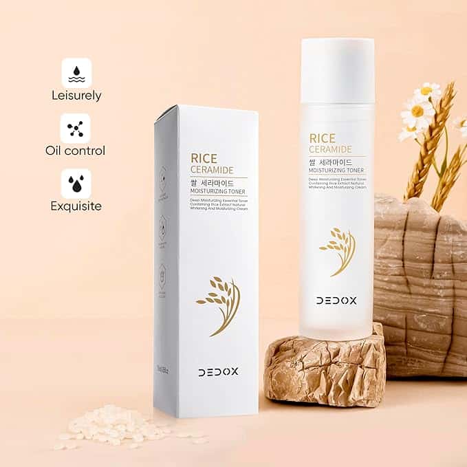 DEDOX Ceramide Rice Moisturizing Toner 20ml – Hydrating Essential Face Moisturizer for All Skin Types – Korean Skincare (20ml) - Pinkbliss