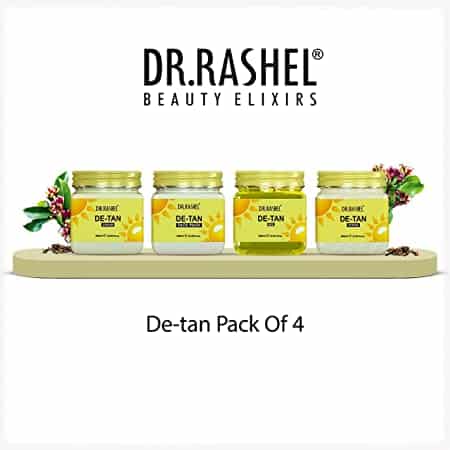 DR.RASHEL De-Tan Pack Of 4 (Scrub, Gel, Cream, Facepack) 1500 ml - Pinkbliss