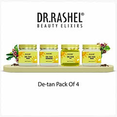 DR.RASHEL De-Tan Pack Of 4 (Scrub, Gel, Cream, Facepack) 1500 ml - Pinkbliss