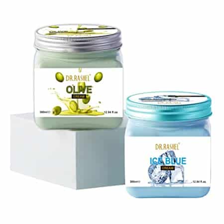 DR.RASHEL Olive Cream and Ice Blue Cream For Face - Body (380ml) Pack of 2 - Pinkbliss