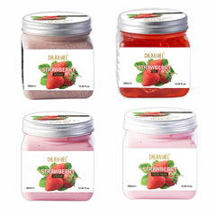 DR.RASHEL Strawberry (380ml) Combo with Scrub, Gel, Cream, Face Pack - Pinkbliss