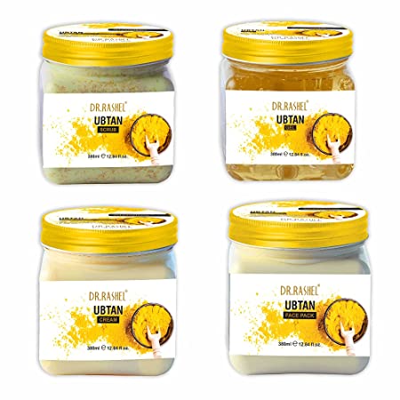 DR.RASHEL Ubtan combo with Scrub, Gel, Cream, Face Pack 1520ml - Pinkbliss