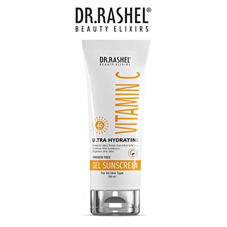 Dr. Rashel Vitamin C SPF 40 PA+++ Gel Sunscreen (100ml) Ultra Hydrating & Brightening Protection - Pinkbliss