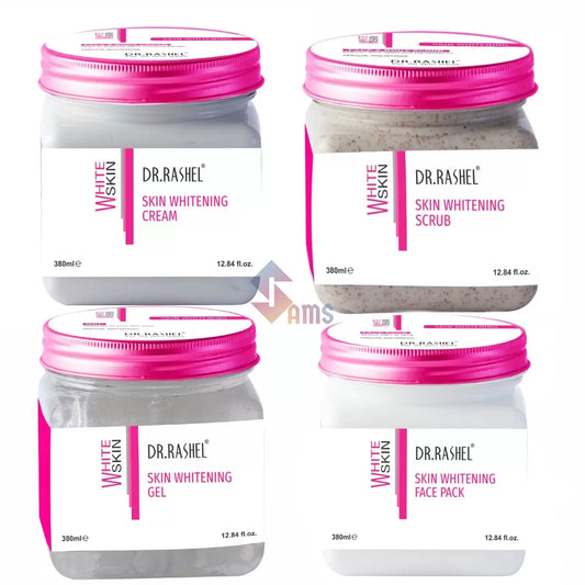 DR.RASHEL White skin pack of 4 (scrub, gel, cream, face pack) 380ml - Pinkbliss