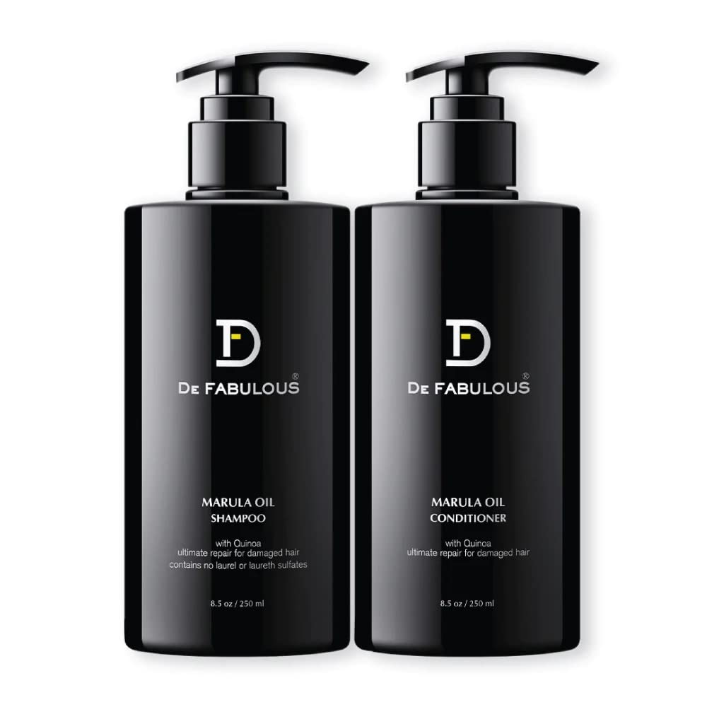 De Fabulous Marula Oil Shampoo-Conditioner 250ml Each (Sulphate-Free) - Pinkbliss