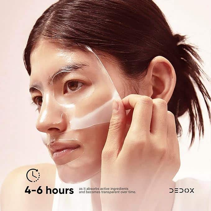 Dedox Bio-Collagen Real Deep Mask | Hydrating Overnight Hydrogel Mask for Pore Minimizing & Elasticity Boost - 45g (Pack of 1) | Korean Glass Skin - Pinkbliss