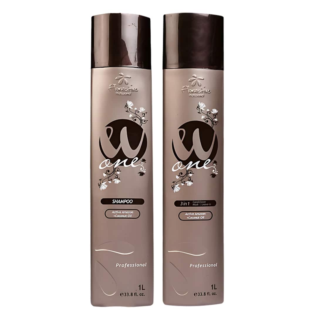 Floractive Profissional W One Shampoo And 3 In 1 Conditioner 1000ml Each - Pinkbliss