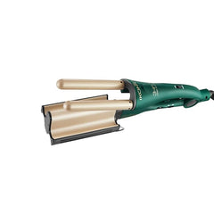 IKONIC 3 IN 1 DEEP WAVER - CURLY- TWISTED- WAVY| HAIR STYLER | CURLING TONG| EMERALD COLLECTION | LIMITED EDITION - Pinkbliss