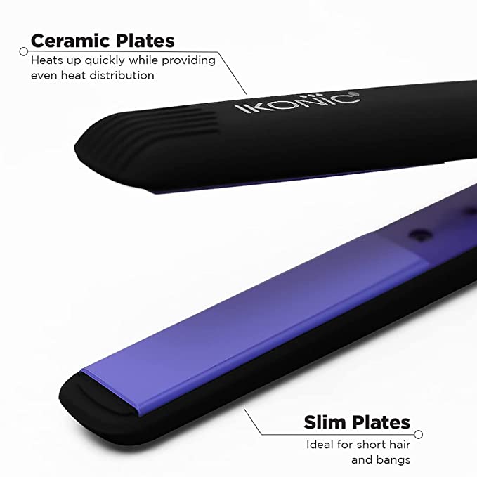 IKONIC MINI IRON HAIR STRAIGHTENER (BLUE) - Pinkbliss