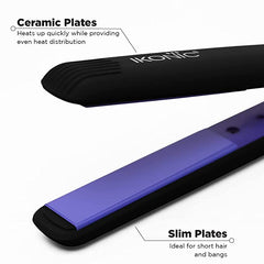 IKONIC MINI IRON HAIR STRAIGHTENER (BLUE) - Pinkbliss