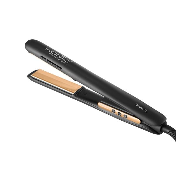 Ikonic Professional Gleam Hair Straightener - (Black & Rose Gold) 2.0 - Pinkbliss