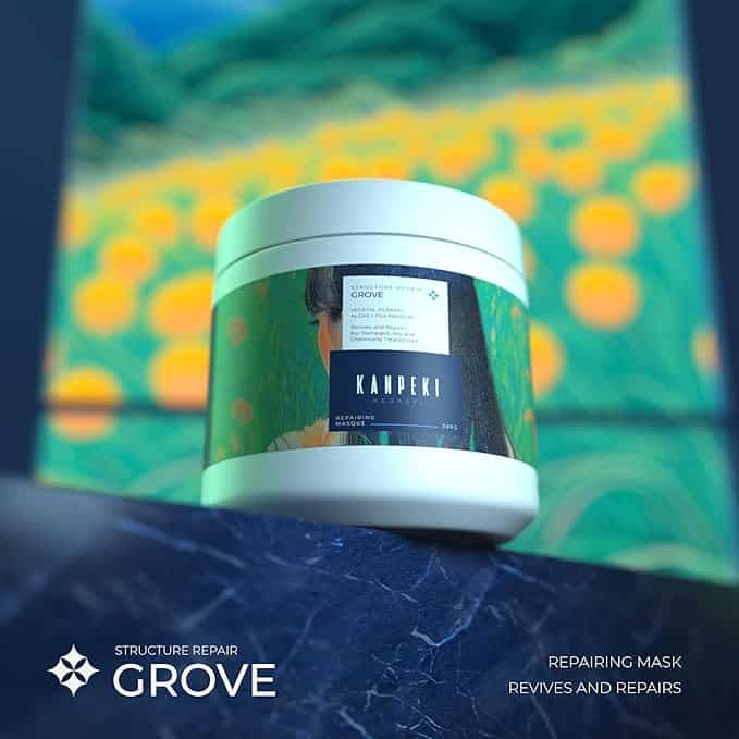 Kanpeki Kerasyl Structure Repair Hair Repairing Mask – Grove | Revives and Repairs Damaged, Dry, and Chemically Treated Hair | Infused with Vegetal Keratin, Algae & Pea Protein | 300gm - Pinkbliss