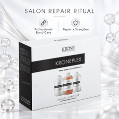 Krone Professional Kroneplex Salon Intro Kit | Triple Bond Plex Technology | Professional Hair Repair & Strengthening Treatment 1575ml