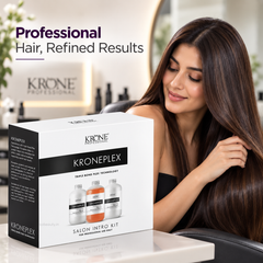 Krone Professional Kroneplex Salon Intro Kit | Triple Bond Plex Technology | Professional Hair Repair & Strengthening Treatment 1575ml