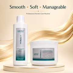 Krone Professional Proboto-X Keratin Cleanser 250ml And Nourishing masque 200ml Combo (Sulphate-Free)
