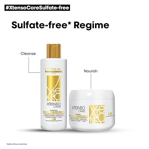 L’oreal Professionnel Xtenso Care Gold Sulfate Free Shampoo 250ml & Masque 196g - Pinkbliss