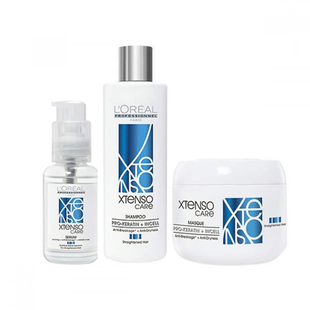 L’Oréal Professional Xtenso Care Shampoo 250ml, mask 196g and Serum 50ml Trio - Pinkbliss
