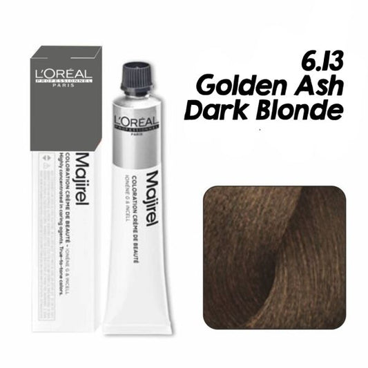 L'oreal Professionnel Majirel - 6.13 (Golden Ash Dark Blonde) - Pinkbliss