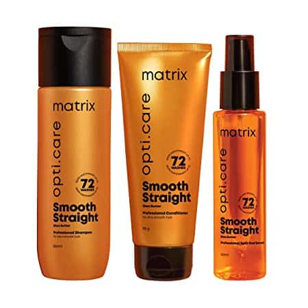 MATRIX Opti.care Smooth Straight Shampoo 200ml, Conditioner 98g and Serum 100ml - Pinkbliss