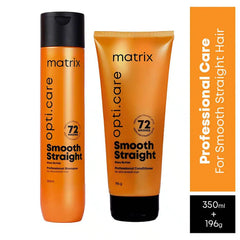 MATRIX Opti.Care Smooth Straight Hair Shampoo 350ml And Conditioner 196g - Pinkbliss