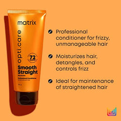 MATRIX Opti.Care Smooth Straight Hair Shampoo 350ml And Conditioner 196g - Pinkbliss