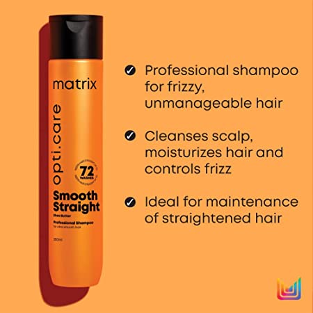 MATRIX Opti.Care Smooth Straight Hair Shampoo 350ml And Conditioner 196g - Pinkbliss