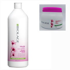 Biolage ColorLast Color Protecting Masque 490gm and Shampoo 1000ml Combo - Pinkbliss