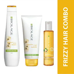Biolage Smoothproof Shampoo + Deep Treatment Hair Pack + Serum (400g+196g+100ml) - Pinkbliss