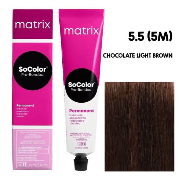 Matrix SOCOLOR 5.5 5M (Chocolate Light Brown) - Pinkbliss