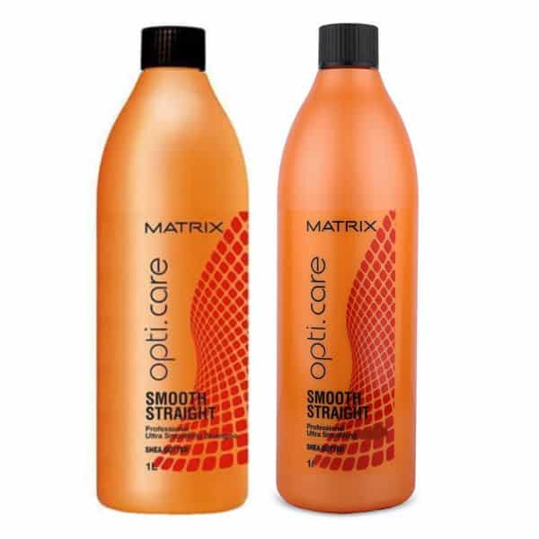 Matrix Opti.care Smooth Straight Shampoo 1000ml and Conditioner 980ml (New packing) - Pinkbliss