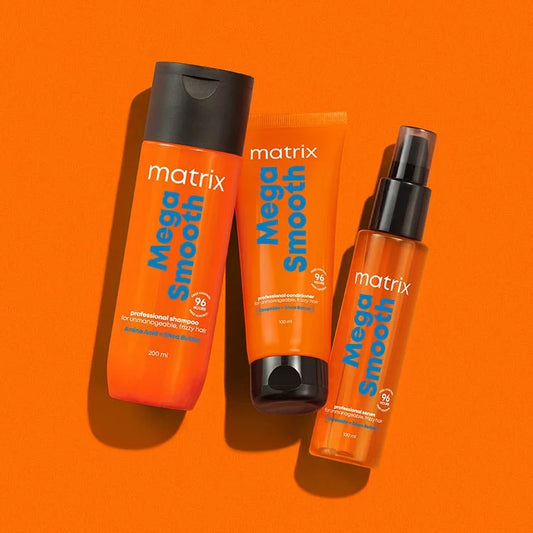 Matrix Mega Smooth Shampoo 200ml, Conditioner 100g and Serum 100ml