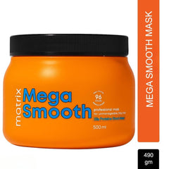 Matrix Mega Smooth Frizz Control Mask With Silk Protein and Shea Butter (500ml) | Defy frizz for 4 days, even in extreme humidity.