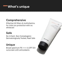 Minimalist Sunscreen SPF 50 PA++++ 50g | Clinically Tested in US (In-Vivo) | Lightweight with Multi-Vitamins | No White Cast | Broad Spectrum | For Women & Men - Pinkbliss
