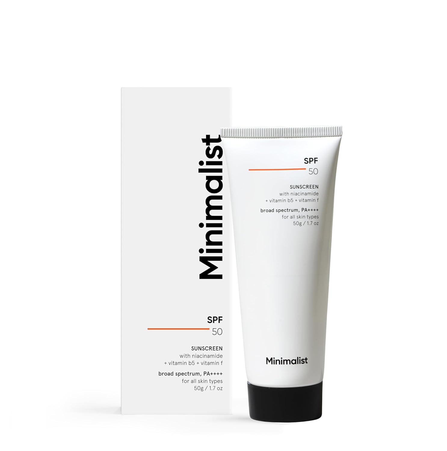 Minimalist Sunscreen SPF 50 PA++++ 50g | Clinically Tested in US (In-Vivo) | Lightweight with Multi-Vitamins | No White Cast | Broad Spectrum | For Women & Men - Pinkbliss
